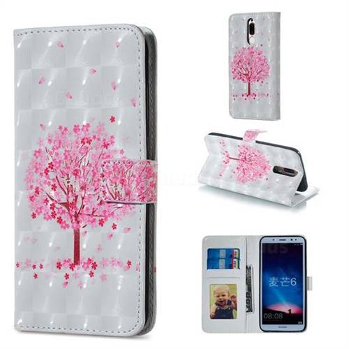Sakura Flower Tree 3D Painted Leather Phone Wallet Case for Huawei Mate 10 Lite / Nova 2i / Horor 9i / G10