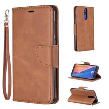 Classic Sheepskin PU Leather Phone Wallet Case for Huawei Mate 10 Lite / Nova 2i / Horor 9i / G10 - Brown