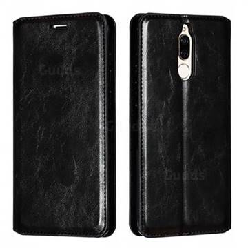 Retro Slim Magnetic Crazy Horse PU Leather Wallet Case for Huawei Mate 10 Lite / Nova 2i / Horor 9i / G10 - Black