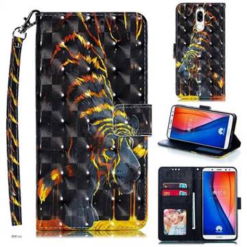 Tiger Totem 3D Painted Leather Phone Wallet Case for Huawei Mate 10 Lite / Nova 2i / Horor 9i / G10