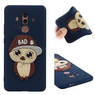 Bad Boy Owl Soft 3D Silicone Case for Huawei Mate 10 Pro(6.0 inch) - Navy
