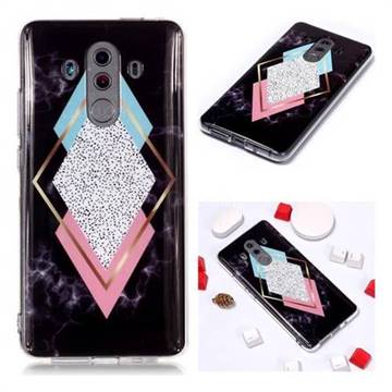 Black Diamond Soft TPU Marble Pattern Phone Case for Huawei Mate 10 Pro(6.0 inch)