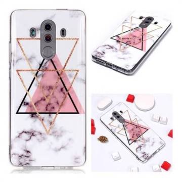 Inverted Triangle Powder Soft TPU Marble Pattern Phone Case for Huawei Mate 10 Pro(6.0 inch)