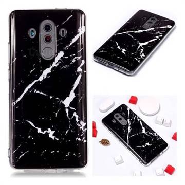 Black Rough white Soft TPU Marble Pattern Phone Case for Huawei Mate 10 Pro(6.0 inch)