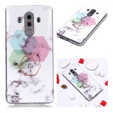 Hexagonal Soft TPU Marble Pattern Phone Case for Huawei Mate 10 Pro(6.0 inch)