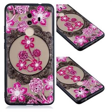 Daffodil Lace Diamond Flower Soft TPU Back Cover for Huawei Mate 10 Pro(6.0 inch)