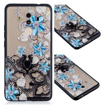 Lilac Lace Diamond Flower Soft TPU Back Cover for Huawei Mate 10 Pro(6.0 inch)