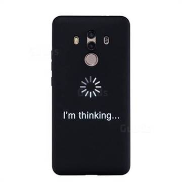 Thinking Stick Figure Matte Black TPU Phone Cover for Huawei Mate 10 Pro(6.0 inch)