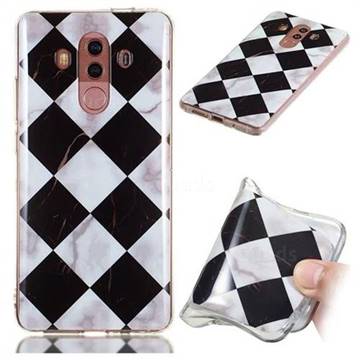 Black and White Matching Soft TPU Marble Pattern Phone Case for Huawei Mate 10 Pro(6.0 inch)