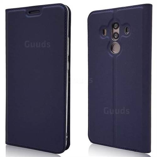Ultra Slim Card Magnetic Automatic Suction Leather Wallet Case for Huawei Mate 10 Pro(6.0 inch) - Royal Blue