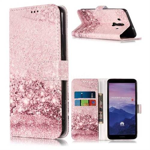 Glittering Rose Gold PU Leather Wallet Case for Huawei Mate 10 Pro(6.0 inch)