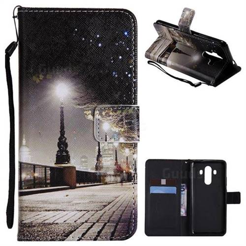 City Night View PU Leather Wallet Case for Huawei Mate 10 Pro(6.0 inch)