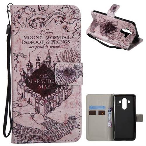 Castle The Marauders Map PU Leather Wallet Case for Huawei Mate 10 Pro(6.0 inch)
