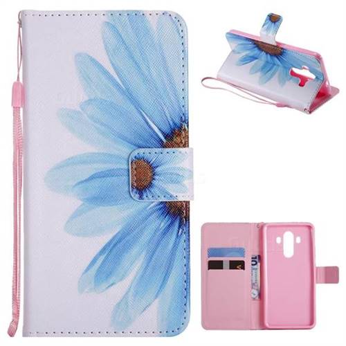 Blue Sunflower PU Leather Wallet Case for Huawei Mate 10 Pro(6.0 inch)