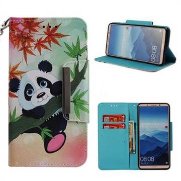 Bamboo Panda Big Metal Buckle PU Leather Wallet Phone Case for Huawei Mate 10 Pro(6.0 inch)