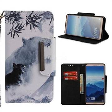 Target Tiger Big Metal Buckle PU Leather Wallet Phone Case for Huawei Mate 10 Pro(6.0 inch)