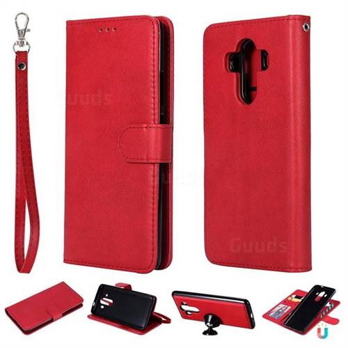 Retro Greek Detachable Magnetic PU Leather Wallet Phone Case for Huawei Mate 10 Pro(6.0 inch) - Red