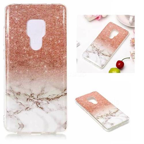 Glittering Rose Gold Soft TPU Marble Pattern Case for Huawei Mate 20