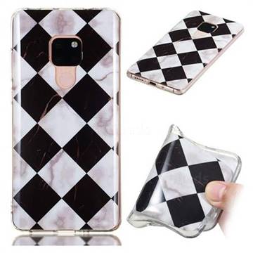 Black and White Matching Soft TPU Marble Pattern Phone Case for Huawei Mate 20