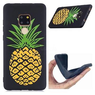 Big Pineapple 3D Embossed Relief Black Soft Back Cover for Huawei Mate 20