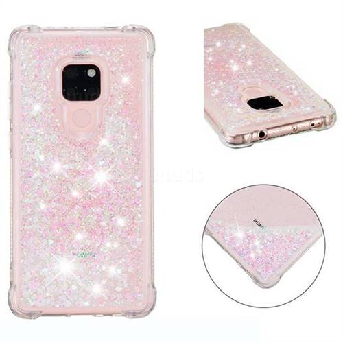 Dynamic Liquid Glitter Sand Quicksand Star TPU Case for Huawei Mate 20 - Pink