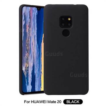 Howmak Slim Liquid Silicone Rubber Shockproof Phone Case Cover for Huawei Mate 20 - Black