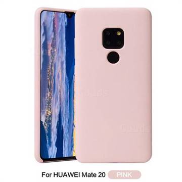 Howmak Slim Liquid Silicone Rubber Shockproof Phone Case Cover for Huawei Mate 20 - Pink