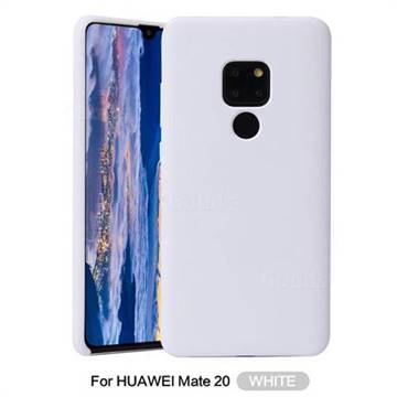 Howmak Slim Liquid Silicone Rubber Shockproof Phone Case Cover for Huawei Mate 20 - White