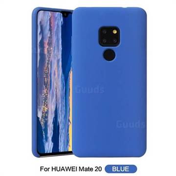 Howmak Slim Liquid Silicone Rubber Shockproof Phone Case Cover for Huawei Mate 20 - Sky Blue
