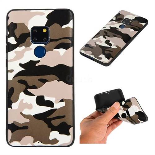 Camouflage Soft TPU Back Cover for Huawei Mate 20 - Black White