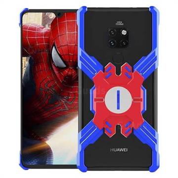 Heroes All Metal Frame Coin Kickstand Car Magnetic Bumper Phone Case for Huawei Mate 20 - Blue