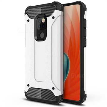 King Kong Armor Premium Shockproof Dual Layer Rugged Hard Cover for Huawei Mate 20 - White