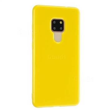 2mm Candy Soft Silicone Phone Case Cover for Huawei Mate 20 - Yellow