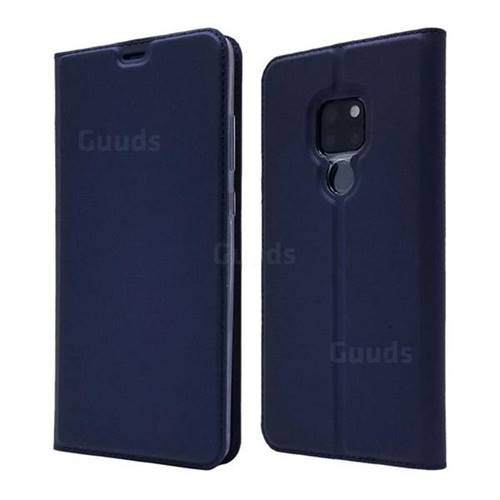 Ultra Slim Card Magnetic Automatic Suction Leather Wallet Case for Huawei Mate 20 - Royal Blue