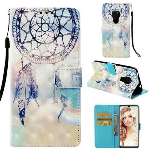Fantasy Campanula 3D Painted Leather Wallet Case for Huawei Mate 20