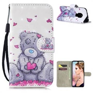 Love Panda 3D Painted Leather Wallet Phone Case for Huawei Mate 20