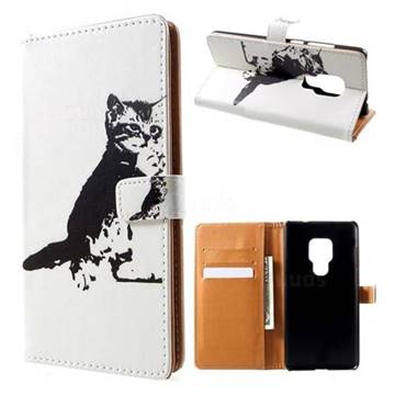 Cute Cat Leather Wallet Case for Huawei Mate 20
