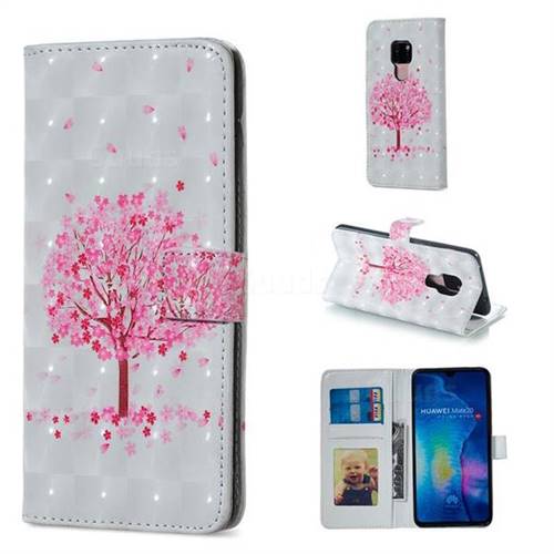 Sakura Flower Tree 3D Painted Leather Phone Wallet Case for Huawei Mate 20