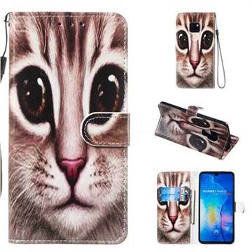 Coffe Cat Smooth Leather Phone Wallet Case for Huawei Mate 20