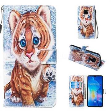 Baby Tiger Smooth Leather Phone Wallet Case for Huawei Mate 20
