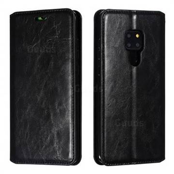 Retro Slim Magnetic Crazy Horse PU Leather Wallet Case for Huawei Mate 20 - Black