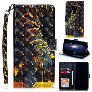 Tiger Totem 3D Painted Leather Phone Wallet Case for Huawei Mate 20