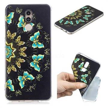 Circle Butterflies Super Clear Soft TPU Back Cover for Huawei Mate 20 Lite