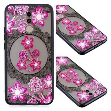 Daffodil Lace Diamond Flower Soft TPU Back Cover for Huawei Mate 20 Lite
