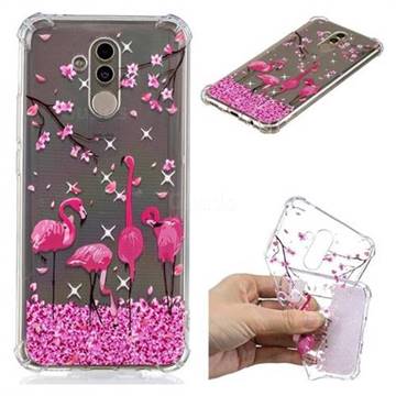 Cherry Flamingo Anti-fall Clear Varnish Soft TPU Back Cover for Huawei Mate 20 Lite