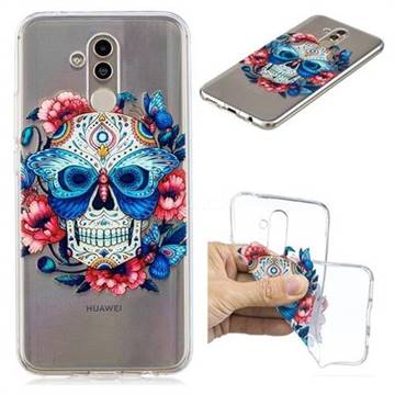 Butterfly Skull Super Clear Soft TPU Back Cover for Huawei Mate 20 Lite