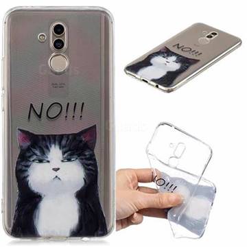 Cat Say No Clear Varnish Soft Phone Back Cover for Huawei Mate 20 Lite