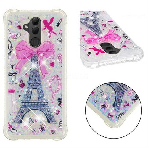 Mirror and Tower Dynamic Liquid Glitter Sand Quicksand Star TPU Case for Huawei Mate 20 Lite