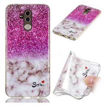 Love Smoke Purple Soft TPU Marble Pattern Phone Case for Huawei Mate 20 Lite