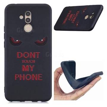 Red Eyes 3D Embossed Relief Black Soft Back Cover for Huawei Mate 20 Lite